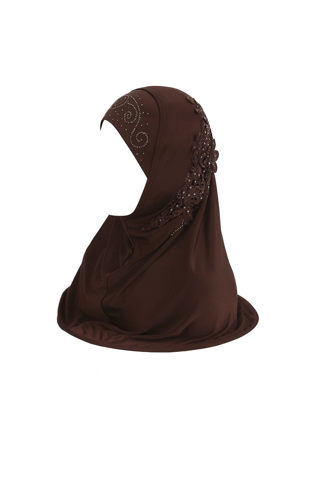 https://www.amodeyah.com/cdn/shop/files/Brown Embellished Lace Instant Hijab for Kids.jpg