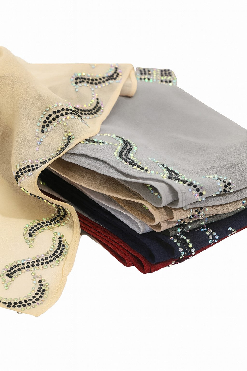 Amodeyah Embellished Hijab – Elegant Crystal Detailing in Multiple Colors