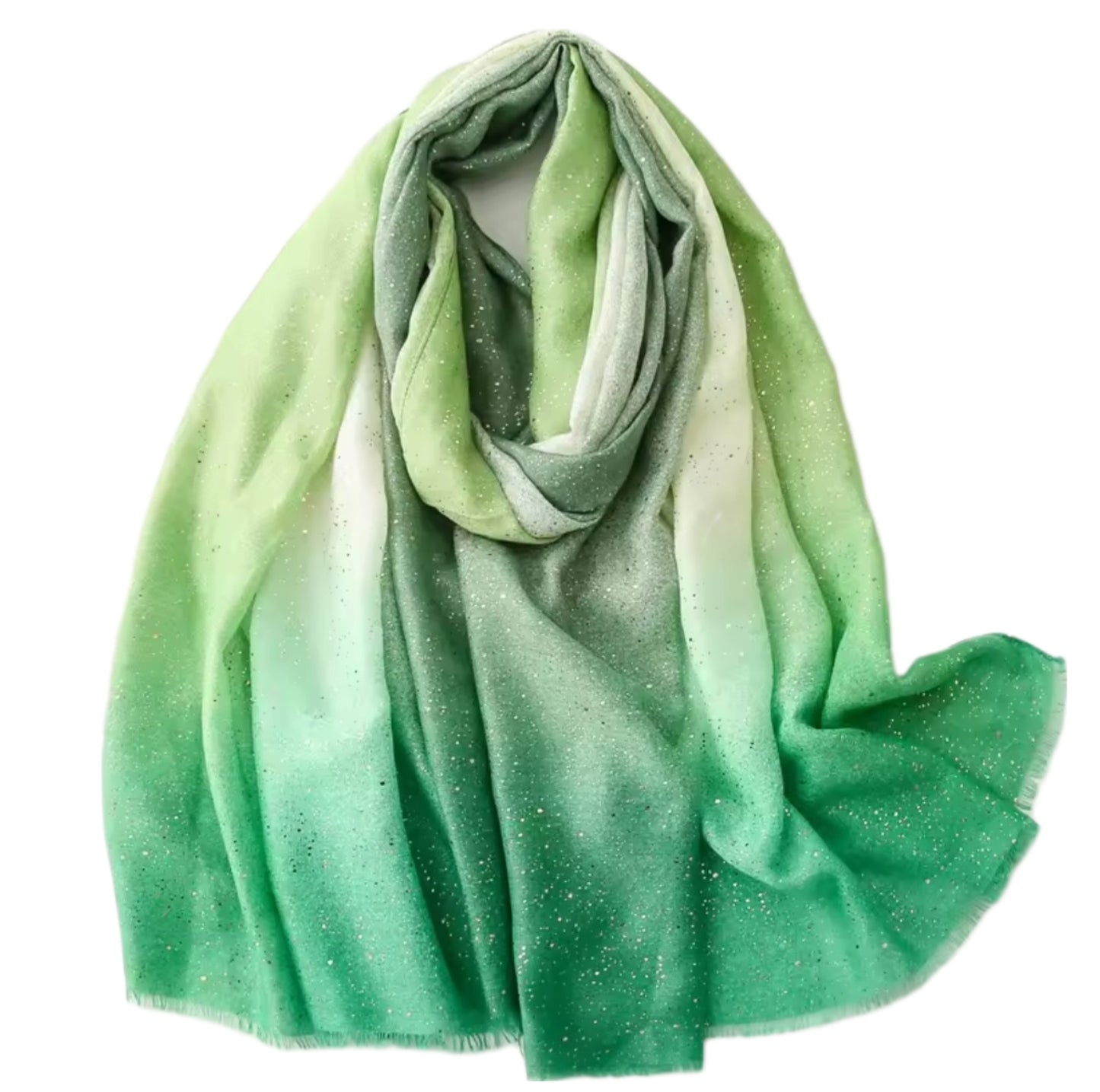 Sparkle Glitter Hijab – Ombré Charcoal to Beige | Elegant Shimmer Scarf 180x70cm