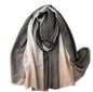 Sparkle Glitter Hijab – Ombré Charcoal to Beige | Elegant Shimmer Scarf 180x70cm