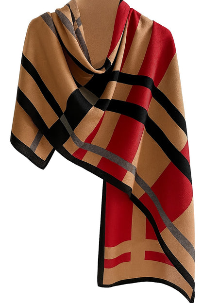 Classic Checkered Hijab – Bold Plaid Lightweight Wrap | 180x70cm