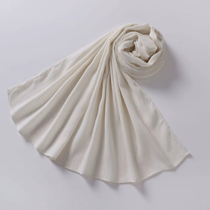 https://www.amodeyah.com/cdn/shop/files/Cream White Crinkle Shimmer Chiffon Hijab – Lightweight, Elegant & Breathable.jpg