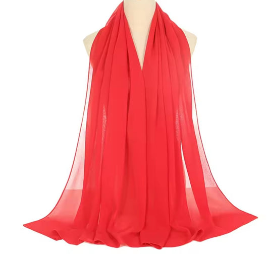 Everyday Essential Plain Chiffon Hijab – Lightweight, Flowing & Elegant