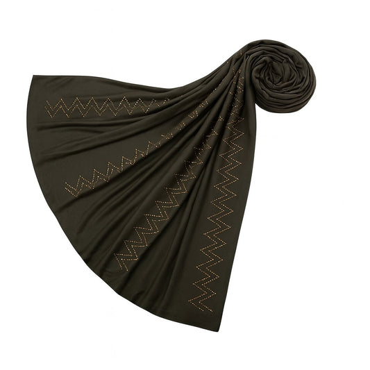 https://www.amodeyah.com/cdn/shop/files/Dark Green Embellished Premium Jersey Hijab.jpg