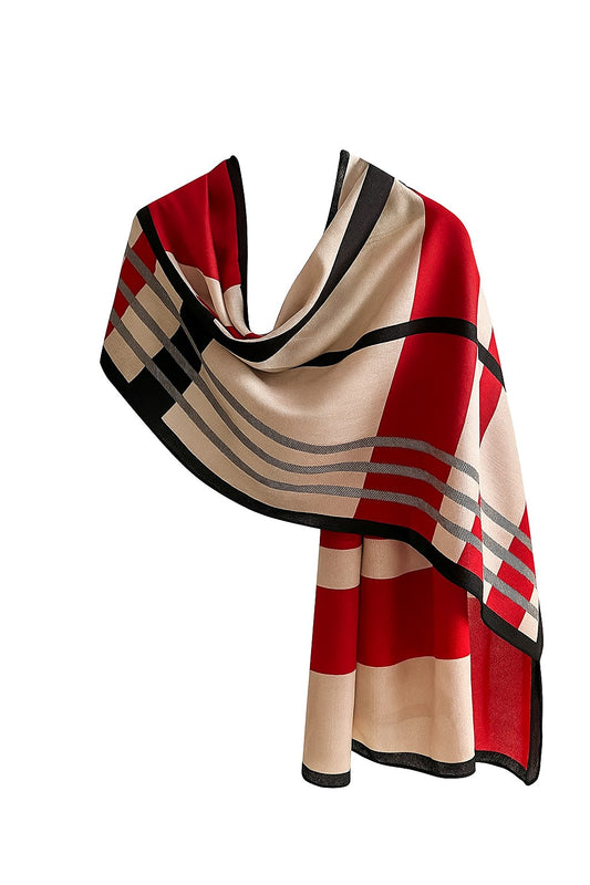 Classic Checkered Hijab – Bold Plaid Lightweight Wrap | 180x70cm