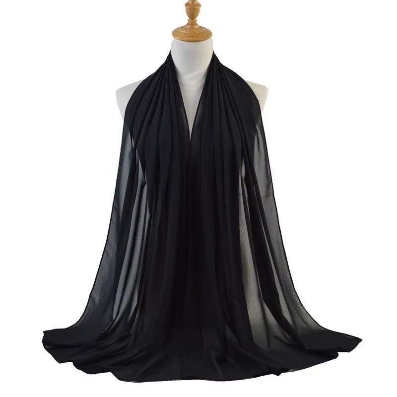 Everyday Essential Plain Chiffon Hijab – Lightweight, Flowing & Elegant