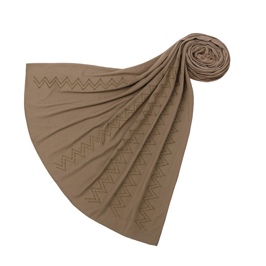 https://www.amodeyah.com/cdn/shop/files/Taupe Premium Jersey Hijab with Golden Zigzag Embellishments.jpg