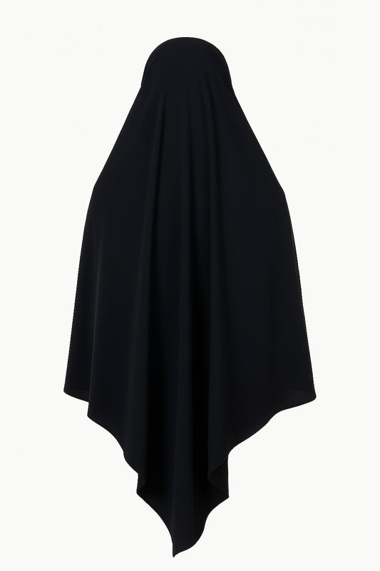 Flowy Straight Cut Khimar Hijab – Full Coverage | Lightweight Chiffon