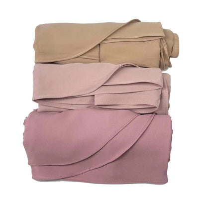 Bare Beauty Chiffon Hijab round cut– Lightweight, Flowy & Breathable Modest Wrap 200 cm